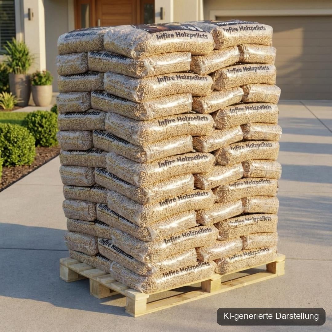 2eb899b1b405f279f235f54553e902f0.jpg Holzpellets Comfo ENplus A1 / DINplus Palette 975 kg (65 x 15 kg) – Bild 1