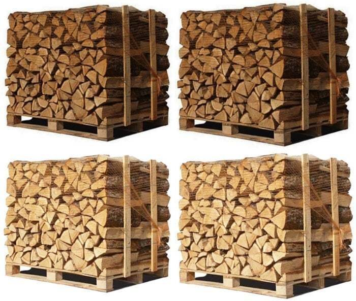 4cb04e4c666aba7900e8fa18357f9e22.jpeg 4 x Paletten (2 Weiß-Eiche + 2 Buche/Hainbuche) – 33 cm Holzscheite – Bild 1