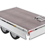 Zweiachsanhänger 254×151 mit Unitrailer Vollgummirädern 250/2 dmc 750 kg