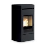 Pelletofen Edilkamin Lena 9+ Evo 9,2 kW - Ausführung: Stahl Schwarz