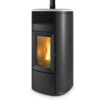 Pelletofen MCZ Club Air 10 UP! Absolute 10 kW - Ausführung: Top Keramik Weiß, Seiten Stahl Schwarz