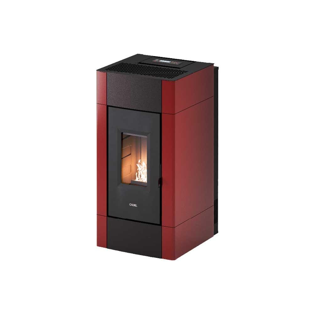 prod_7036087_ofen_de.jpg Pelletofen Cadel Cristal Plus 9 - Ausführung: Stahl/Rot – Bild 1