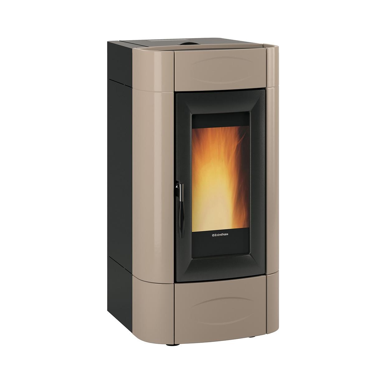 prod_7061838_ofen_de.jpg Pelletofen wasserführend Extraflame Evolution Line Isidora Idro H16 5.0.16 mit 18,9 kW - Verkleidung: taupe – Bild 1