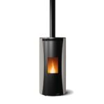 Pelletofen Palazzetti Ecofire Vivi TC 9 US, 9 kW - Ausführung: Stahl Taubengrau