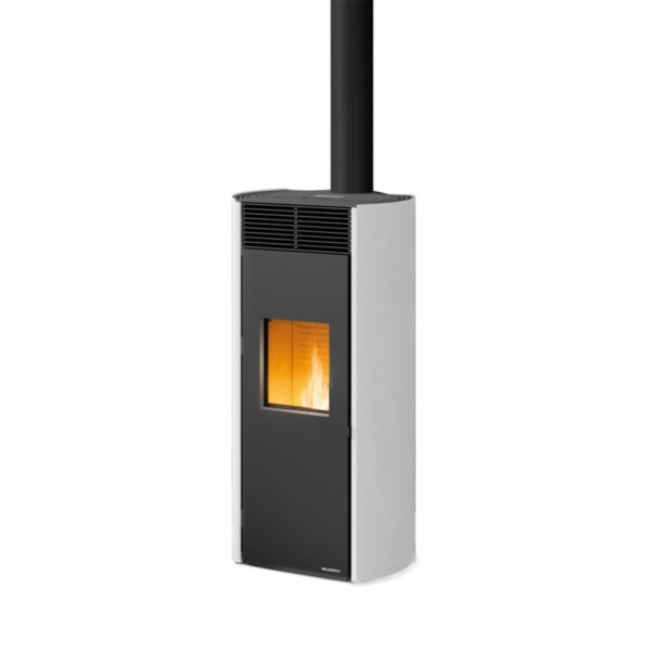 Pelletofen Palazzetti Clelia TC 9 US, 9 kW - Ausführung: Stahl Weiß